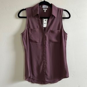 Express sleeveless dress shirt NWT